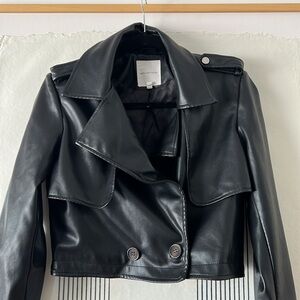 AVEC LES FILLES FAUX LEATHER JACKET ANTHROPOLOGIE